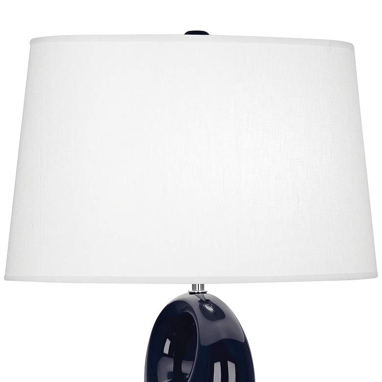 Image 3 Robert Abbey Fusion Midnight Blue Ceramic Table Lamp more views