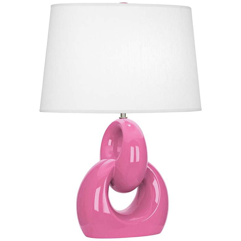 Image 1 Robert Abbey Fusion Schiaparelli Pink Ceramic Table Lamp