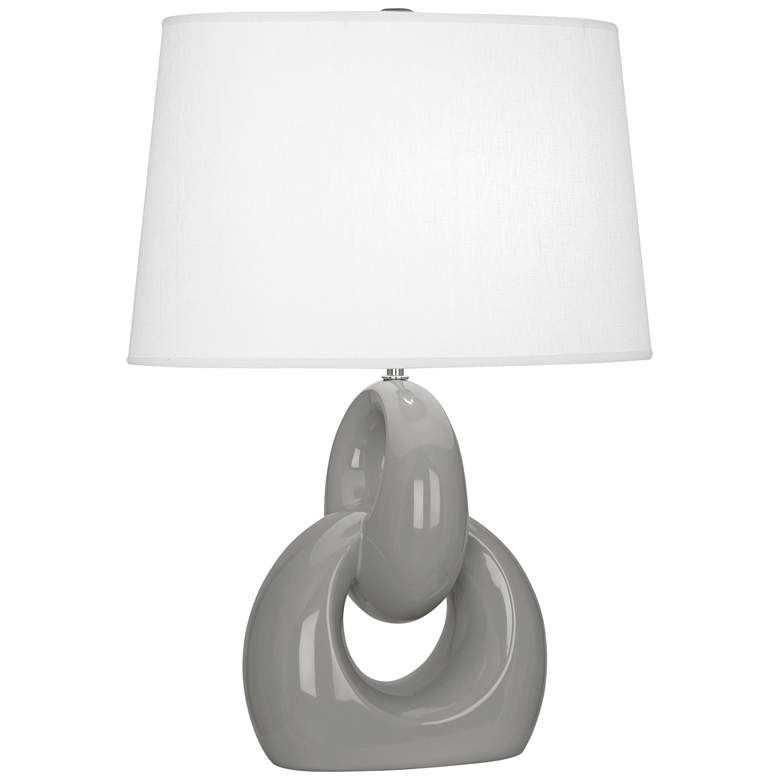 Image 1 Robert Abbey Fusion Smoky Taupe Ceramic Table Lamp