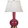 Robert Abbey Genie Brass and Plum Ceramic Table Lamp