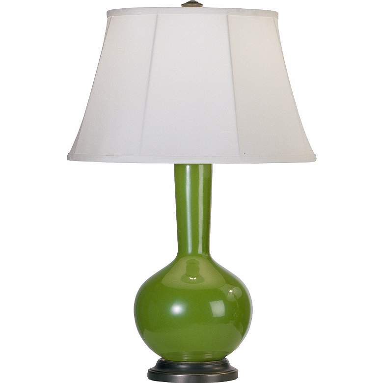 Image 1 Robert Abbey Genie Bronze and Green Ceramic Table Lamp