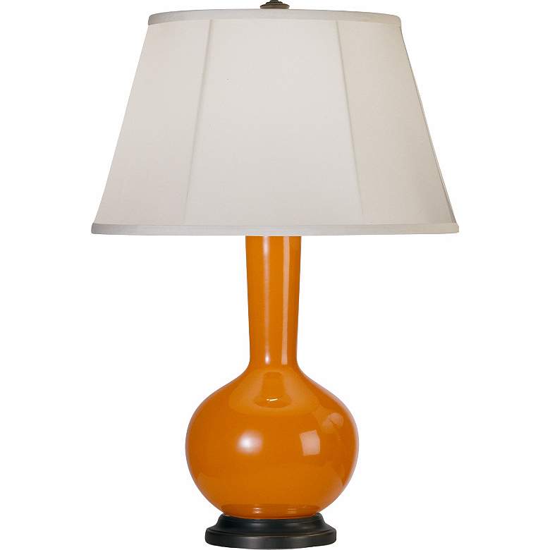 Image 1 Robert Abbey Genie Bronze and Orange Ceramic Table Lamp