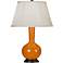 Robert Abbey Genie Bronze and Orange Ceramic Table Lamp