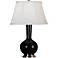 Robert Abbey Genie Silver and Black Ceramic Table Lamp