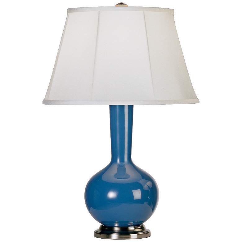 Image 1 Robert Abbey Genie Silver and Blue Ceramic Table Lamp