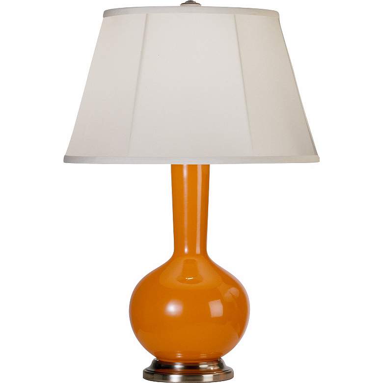 Image 1 Robert Abbey Genie Silver and Orange Ceramic Table Lamp