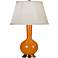 Robert Abbey Genie Silver and Orange Ceramic Table Lamp