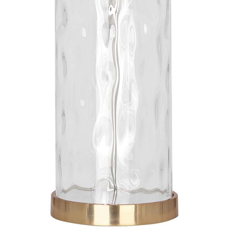 Image 4 Robert Abbey Gloria 28 1/4 inch Brass and Wavy Glass Accent Table Lamp more views