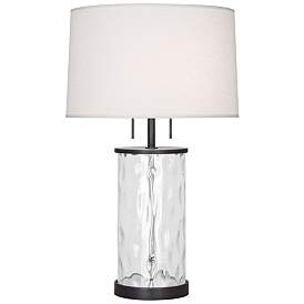 Image1 of Robert Abbey Gloria 28 1/4" Bronze and Wavy Glass Accent Table Lamp