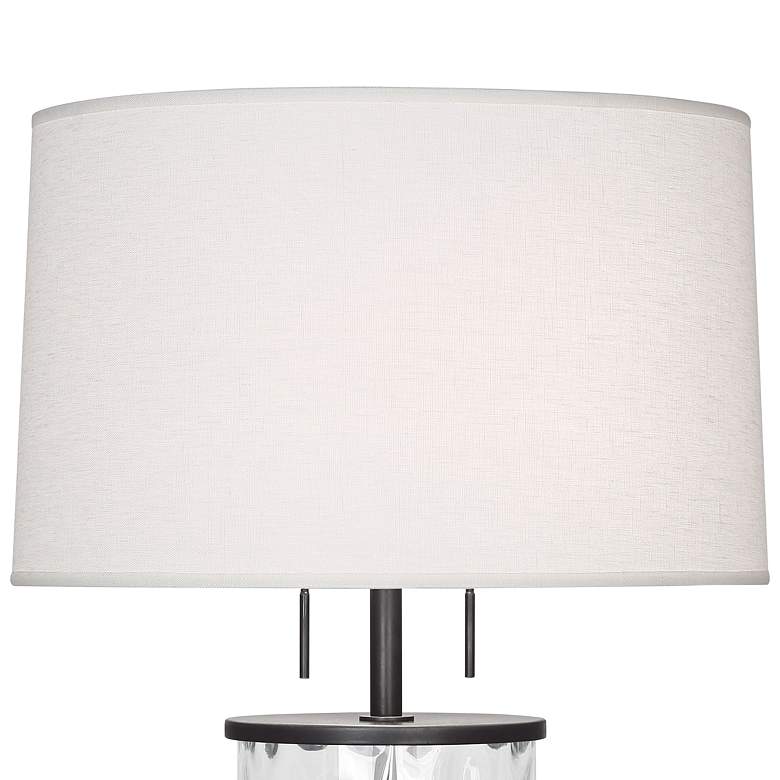 Image 2 Robert Abbey Gloria 28 1/4" Bronze and Wavy Glass Accent Table Lamp more views