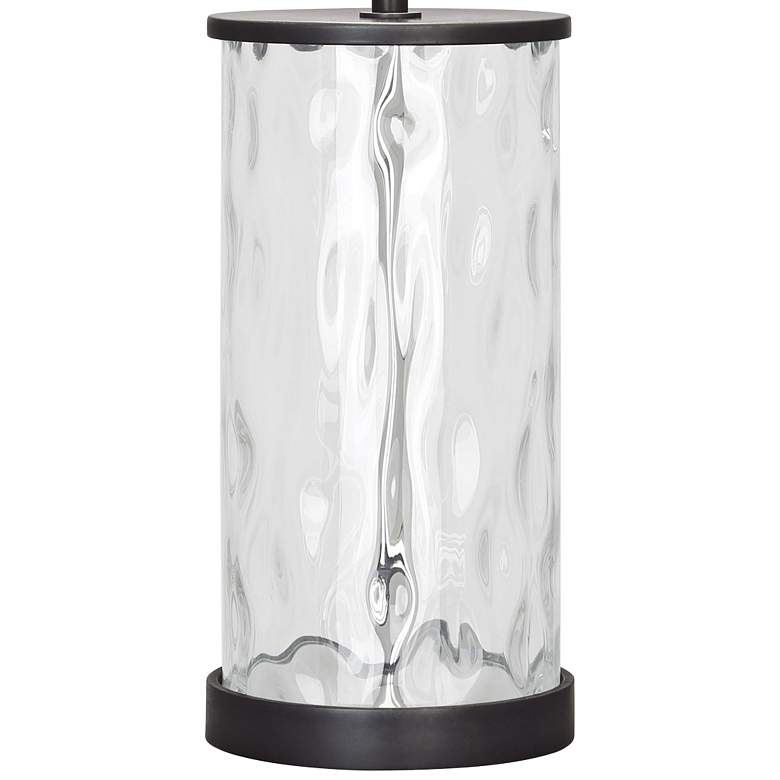 Image 3 Robert Abbey Gloria 28 1/4" Bronze and Wavy Glass Accent Table Lamp more views