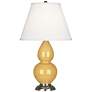 Robert Abbey Gourd 22 3/4" Silver and Sunset Yellow Ceramic Table Lamp