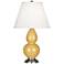 Robert Abbey Gourd 22 3/4" Silver and Sunset Yellow Ceramic Table Lamp