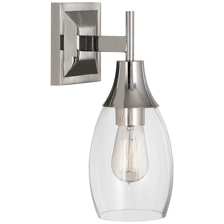 Image 1 Robert Abbey Grace 13" High Polished Nickel Wall Sconce