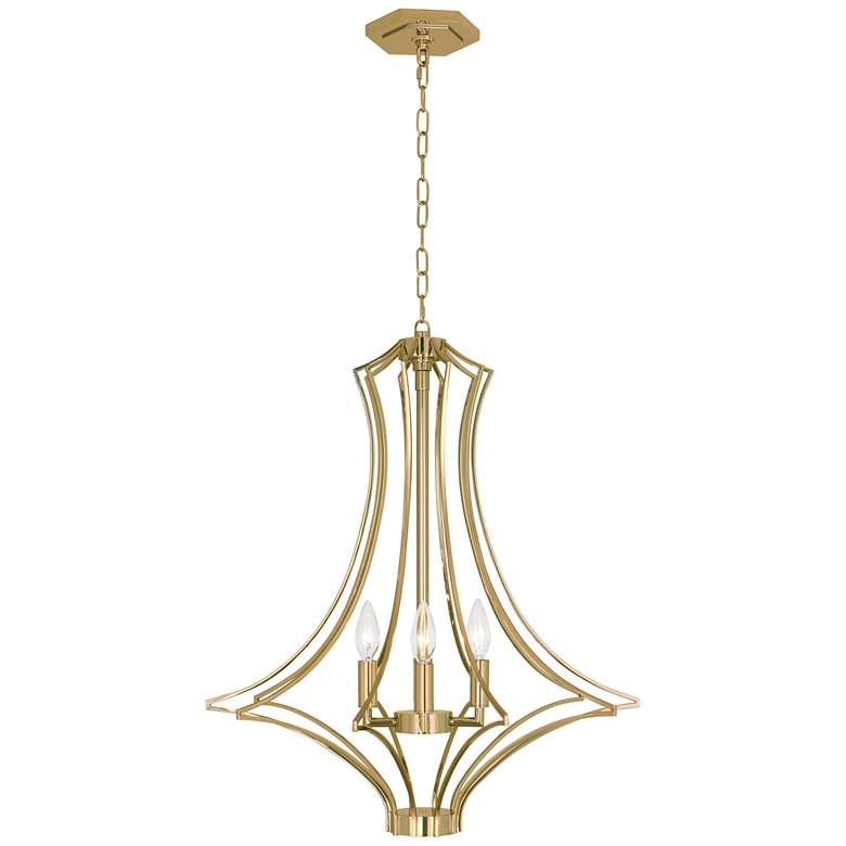 Image 1 Robert Abbey Grace Chandelier 24" 4 light in Modern Brass Finish