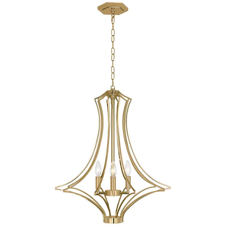 Image 1 Robert Abbey Grace Chandelier 24 inch 4 light in Modern Brass Finish