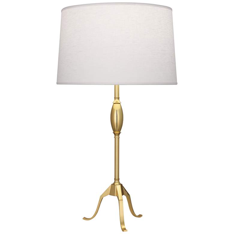 Image 1 Robert Abbey Grace Footed Brass Finish Table Lamp