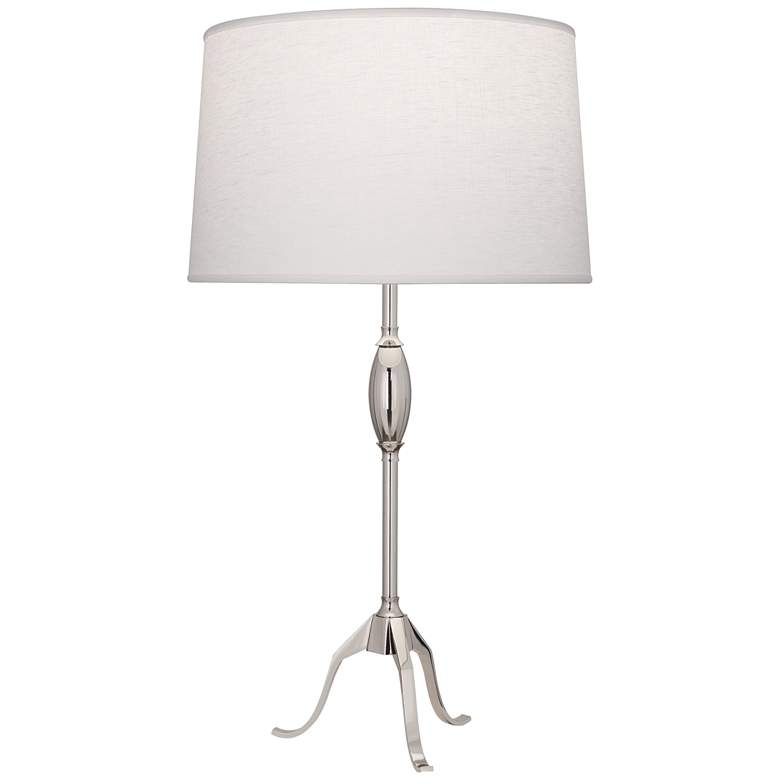 Image 1 Robert Abbey Grace Nickel Finish Footed Table Lamp