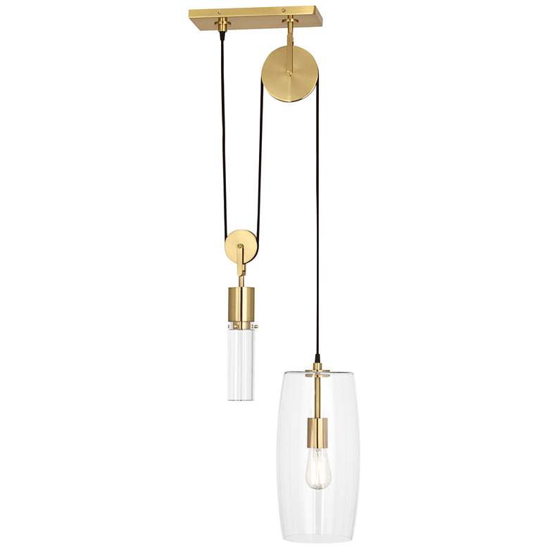 Image 1 Robert Abbey Gravity 14 1/4 inch Wide Modern Brass Pendant Light