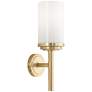 Robert Abbey Halo 13" Sconce Brass Finish With Cased White Glass Shade