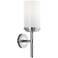 Robert Abbey Halo 13" Sconce Brushed Chrome With Cased White Glass Sha