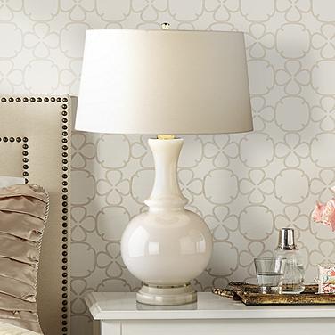 Robert Abbey Harriet 27" High Round Gourd White Glass Table Lamp