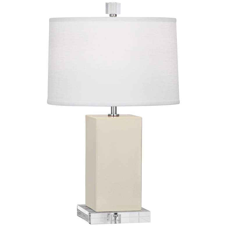 Image 1 Robert Abbey Harvey 19 1/4" Modern Bone White Ceramic Accent Lamp