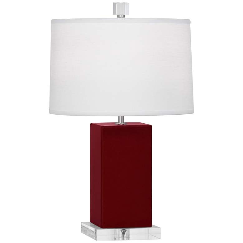 Image 1 Robert Abbey Harvey 19" High Modern Sangria Red Ceramic Table Lamp