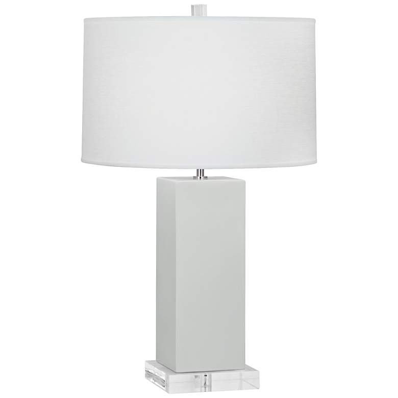 Image 1 Robert Abbey Harvey 33" Celadon White Glazed Ceramic Table Lamp