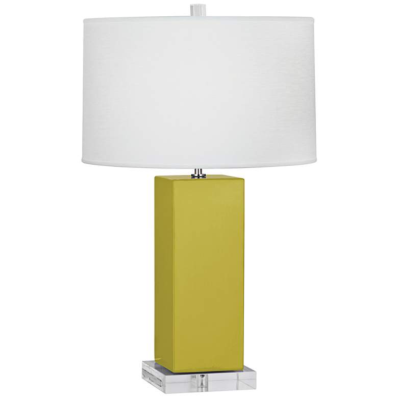 Image 1 Robert Abbey Harvey 33" Citron Green Ceramic Table Lamp