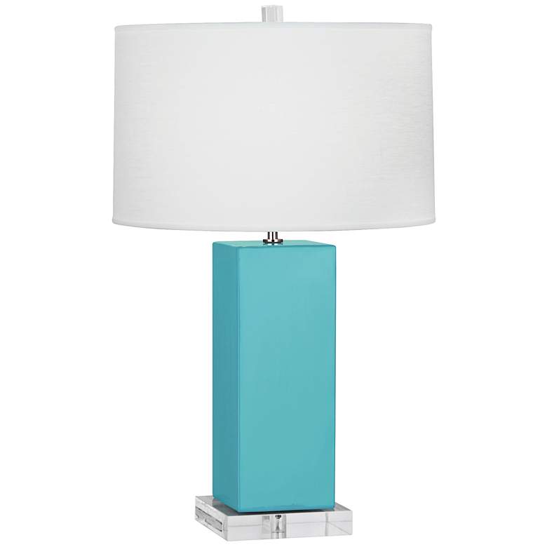 Image 1 Robert Abbey Harvey 33" Egg Blue Ceramic Table Lamp