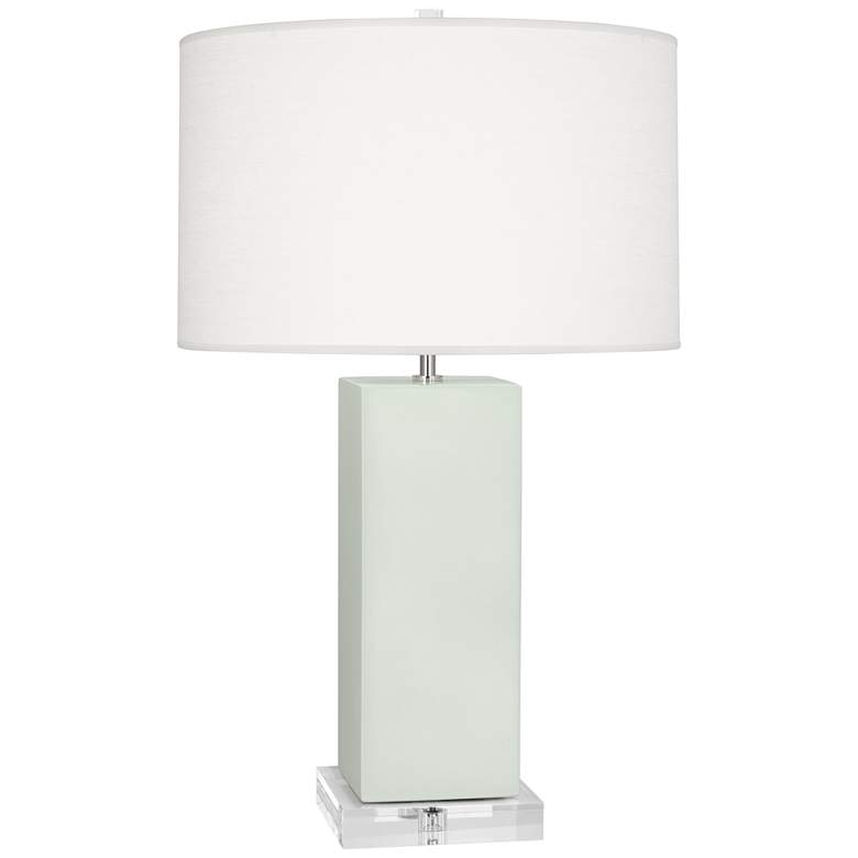 Image 1 Robert Abbey Harvey 33" Modern Matte Celadon Green Ceramic Table Lamp
