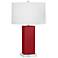 Robert Abbey Harvey 33" Ruby Red Glazed Ceramic Table Lamp
