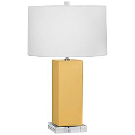 Image1 of Robert Abbey Harvey 33" Sunset Yellow Ceramic Table Lamp