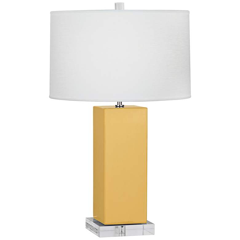 Image 1 Robert Abbey Harvey 33" Sunset Yellow Ceramic Table Lamp