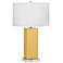 Robert Abbey Harvey 33" Sunset Yellow Ceramic Table Lamp