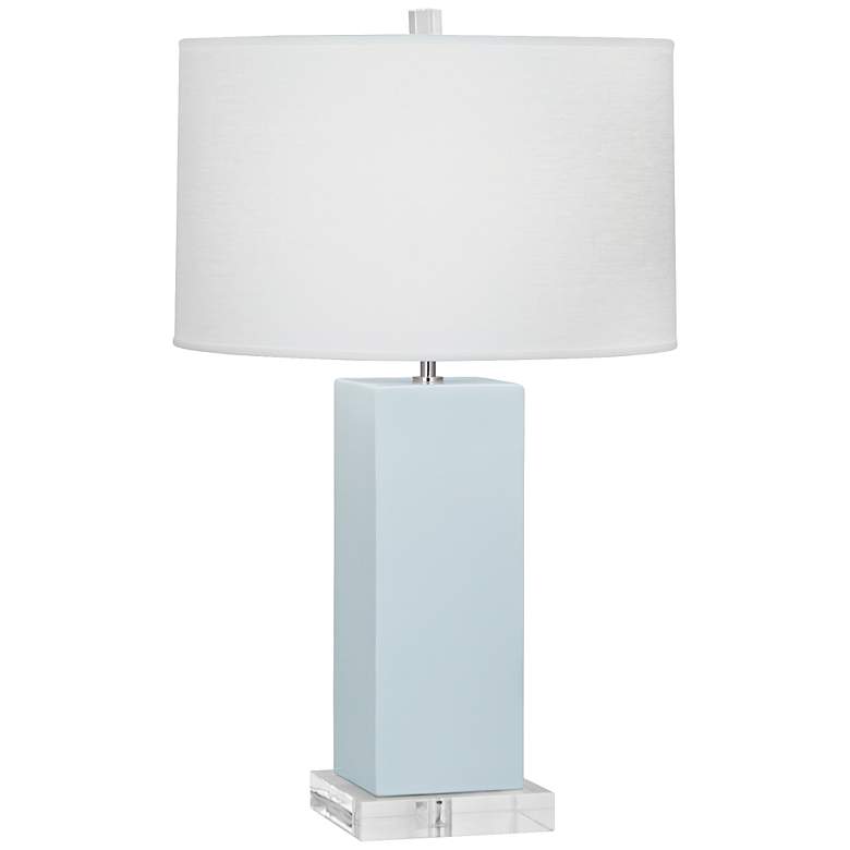 Image 1 Robert Abbey Harvey Baby Blue Glazed Ceramic Table Lamp