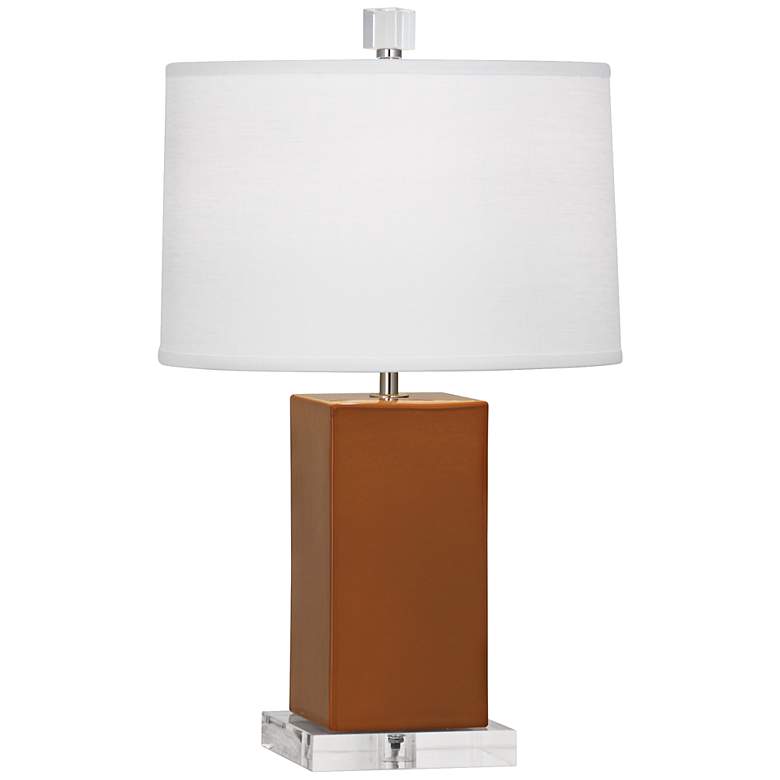 Image 1 Robert Abbey Harvey Cinnamon Glazed Ceramic Accent Lamp