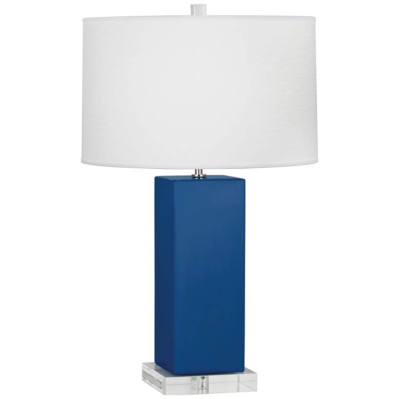 Image 1 Robert Abbey, Harvey, Cobalt Glazed Ceramic, Table Lamp
