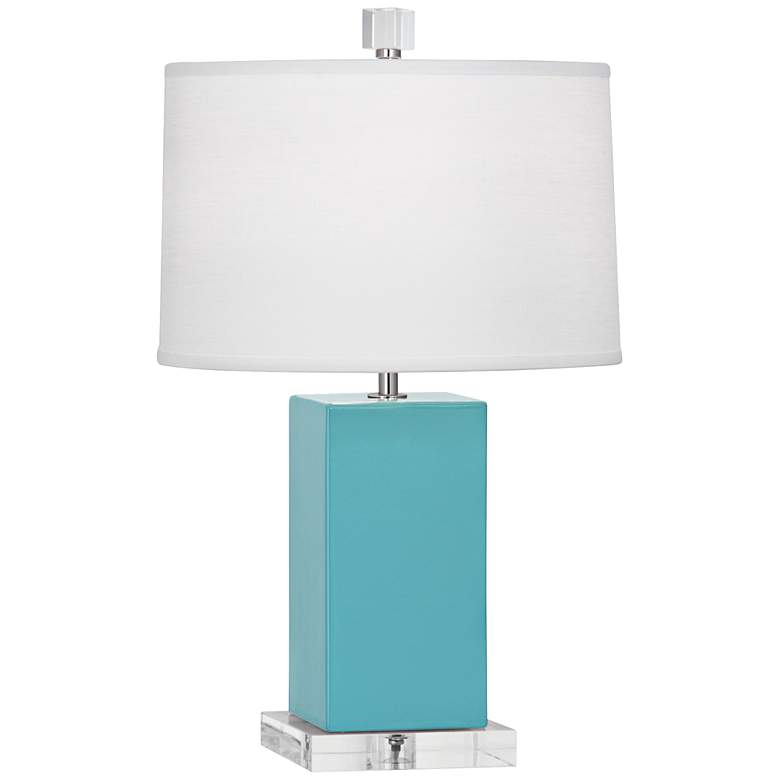 Image 1 Robert Abbey Harvey Egg Blue Glazed Ceramic Accent Lamp