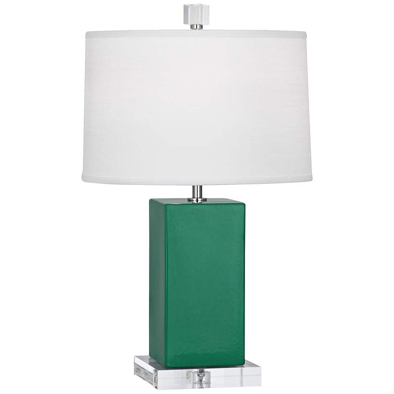 Image 1 Robert Abbey Harvey Emerald Glazed Ceramic Accent Lamp