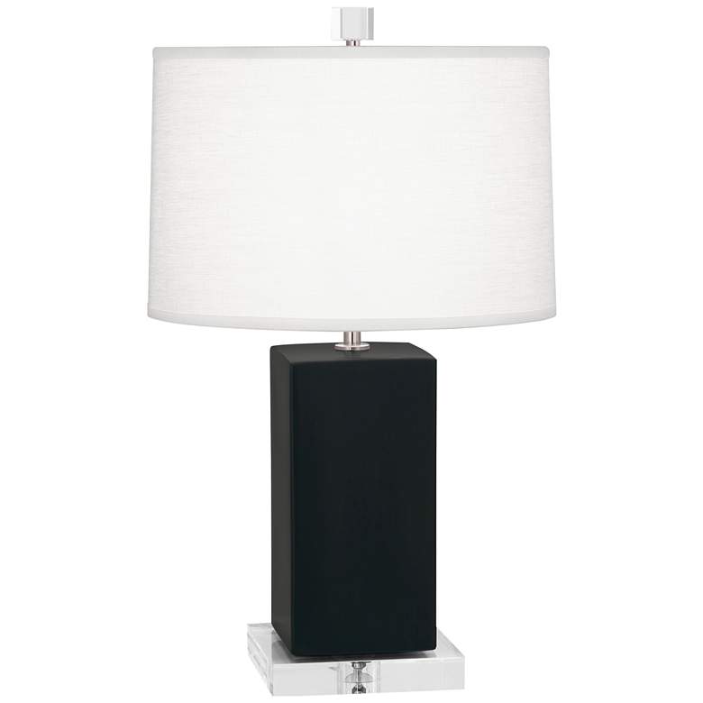 Image 1 Robert Abbey, Harvey, Matte Obsidian Glazed Ceramic, Accent Lamp