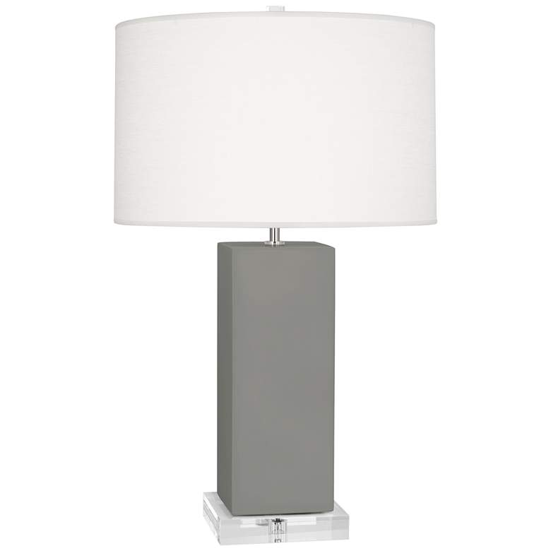 Image 1 Robert Abbey Harvey Matte Smoky Taupe Modern Table Lamp