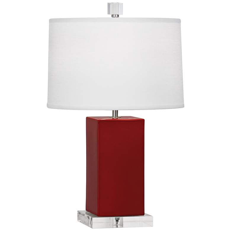Image 1 Robert Abbey Harvey Oxblood Glazed Ceramic Accent Lamp