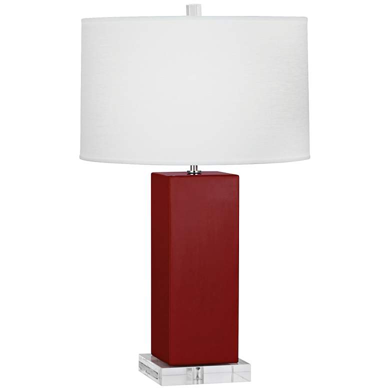 Image 1 Robert Abbey Harvey Oxblood Glazed Ceramic Table Lamp