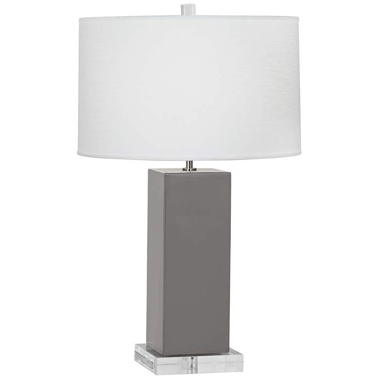 Image 1 Robert Abbey Harvey Smoky Taupe Ceramic Table Lamp