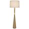 Robert Abbey Hatteras 61" Heather and Brass Natural Rope Floor Lamp