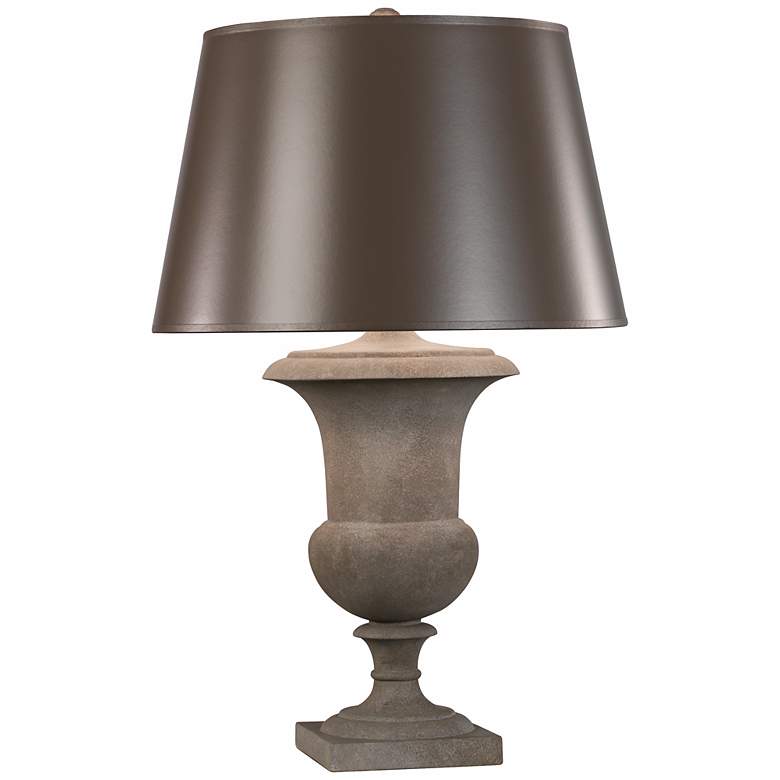 Image 1 Robert Abbey Helena Limestone Taupe Table Lamp