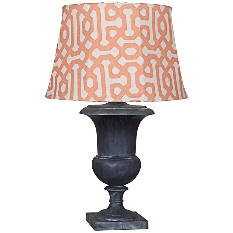 Image 1 Robert Abbey Helena Orange Shade Zinc Outdoor Table Lamp