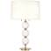 Robert Abbey Hope Antique Brass White Crystal Table Lamp